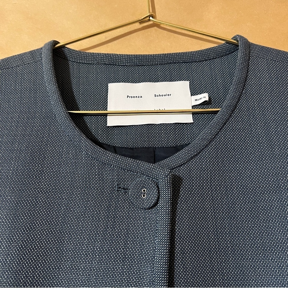 Proenza Schouler White Label Lucas Jacket in Wool Melange Denim Blazer Size 4 - Picture 5 of 11